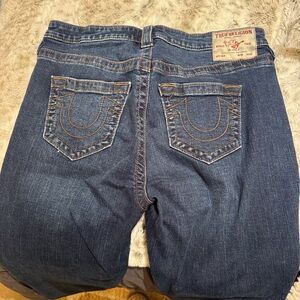 True Religion - Mid-Rise Skinny Jeans - Dark Blue - light stretch